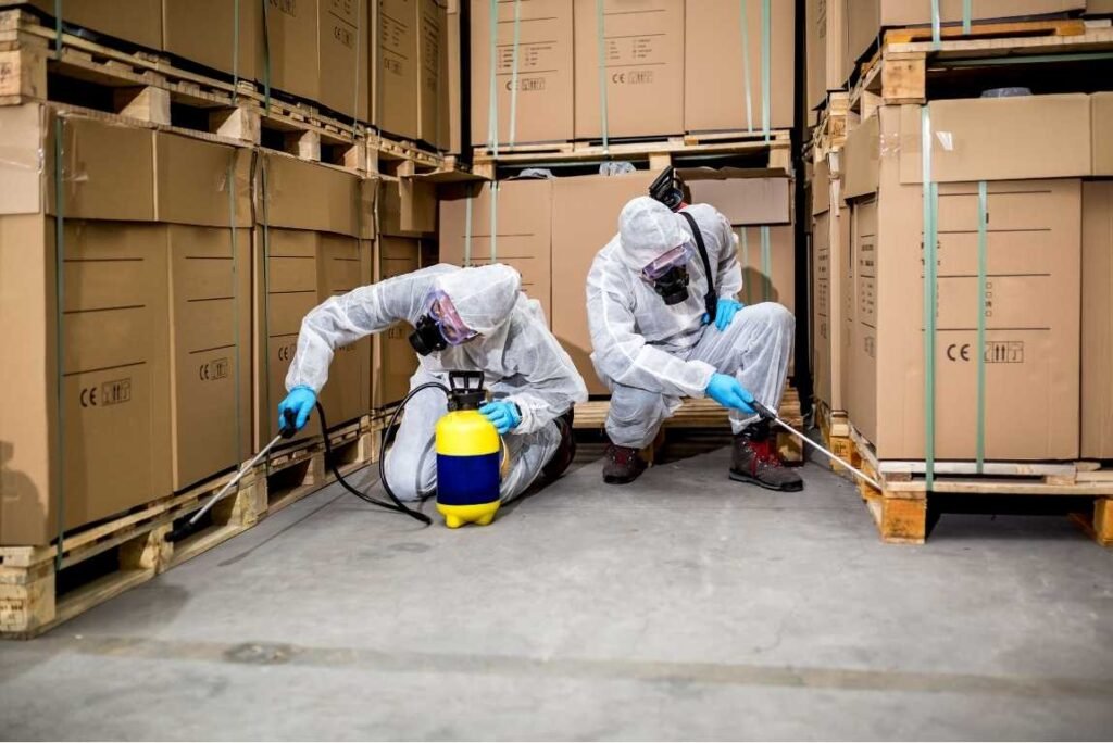 Best Pest control company technicians providing professional pest extermination service at a residential property